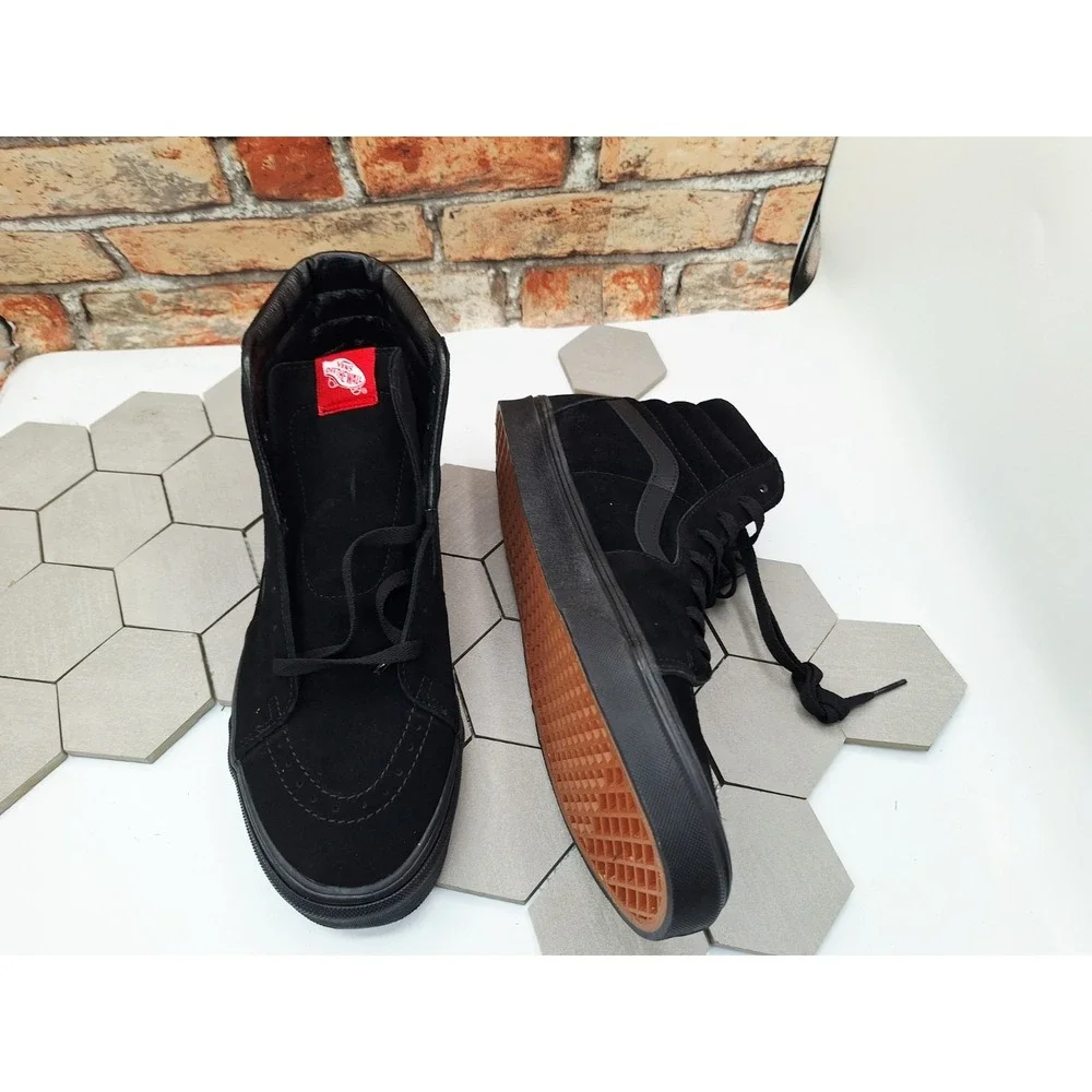 Vans SK8 HI Triple Black  Shoes Skate Bmx Sneakers Men Sz 9 NEW